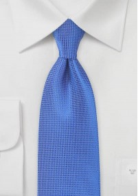 XXL stropdas geribbeld patroon effen blauw