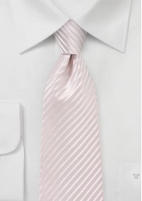 Business stropdas gestreept bleek roze