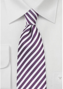 Business stropdas purper en sneeuwwit...