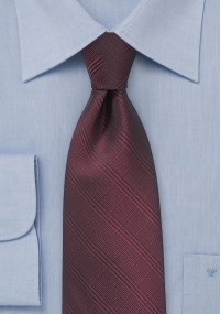 Modieuze geruite donkerrode stropdas