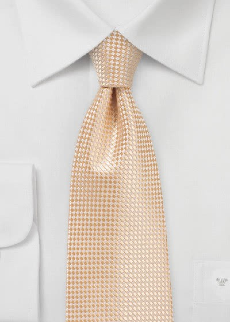 Stropdas rasterpatroon ecru