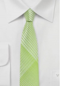 Smalle lichtgroene zakelijke stropdas met...