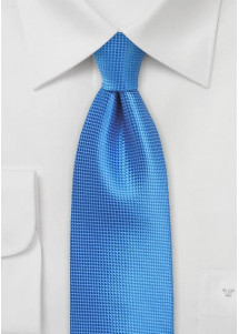 Stropdas effen royal blue met struktuur
