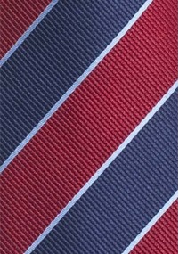 Krawatte Business-Streifen rot navy