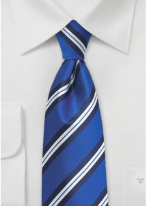 Stropdas gestreept royal blue