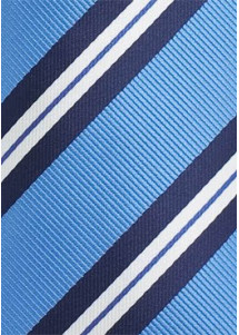 Krawatte streifig hellblau weiß