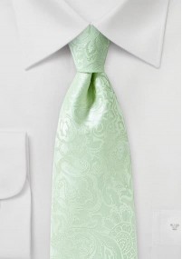 Markante stropdas in Paisley-look lichtgroen