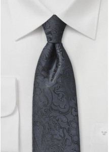 Zwartblauwe markante stropdas in Paisley-look