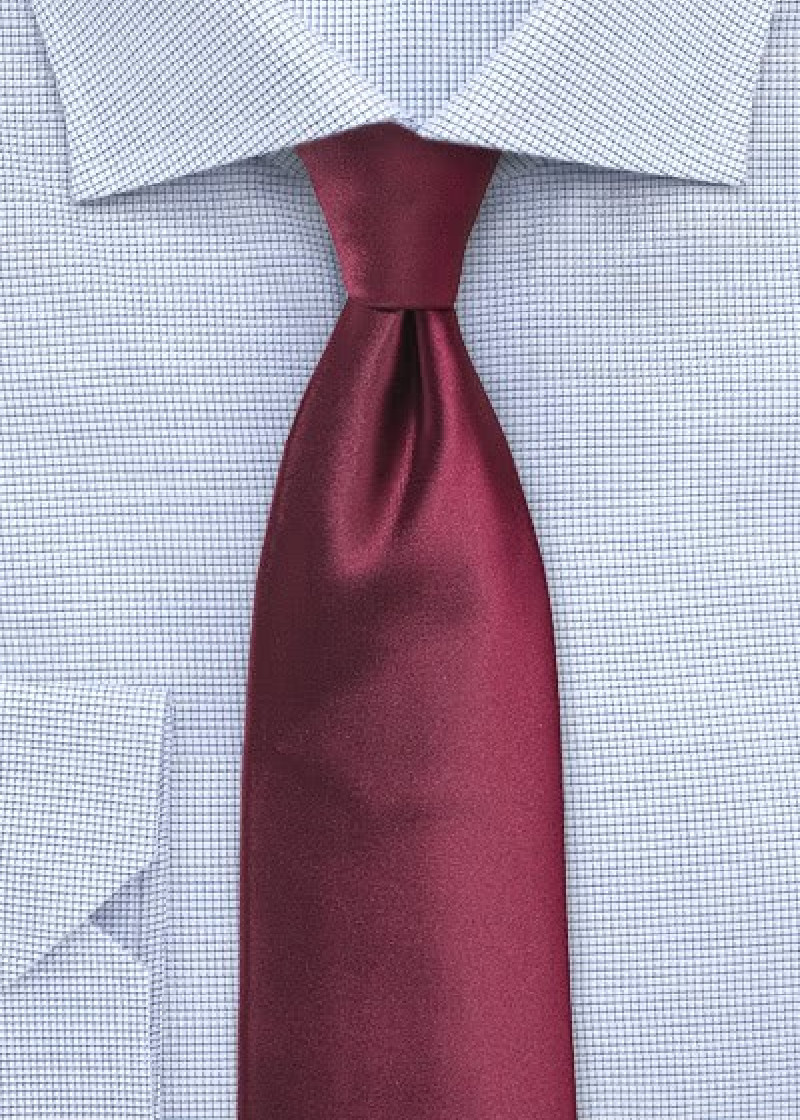 Zakelijke stropdas effen sherry-rood