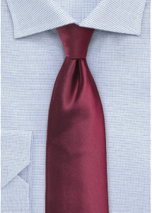 Zakelijke stropdas effen sherry-rood
