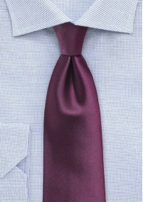 Zakelijke stropdas effen in donker paars