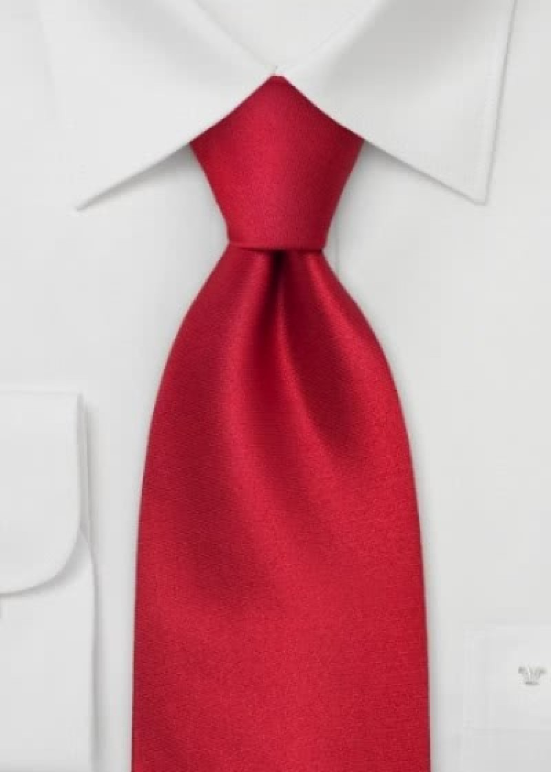 Stropdas effen in rood