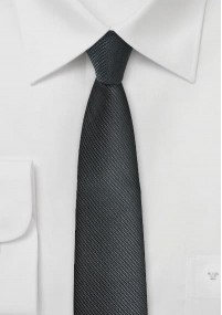 Zakelijke stropdas rib-strepen zwart