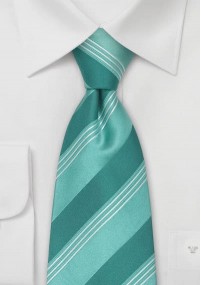 Kinder-Krawatte türkis Streifen