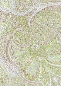 Krawatte Paisley-Muster blassgrün perlweiß