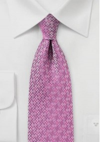 Zakelijke stropdas lineair patroon magenta