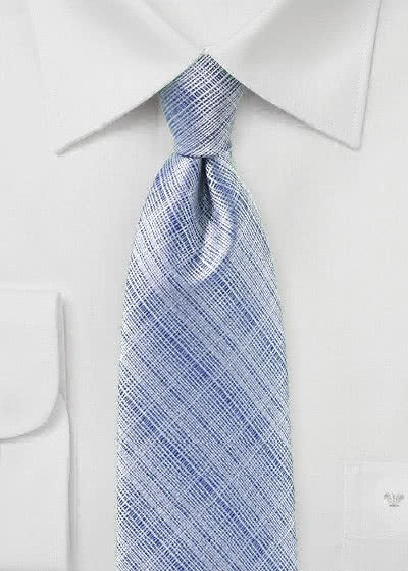 Opvallende stropdas structuur blauw