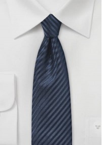 Zakelijke stropdas slank donkerblauw