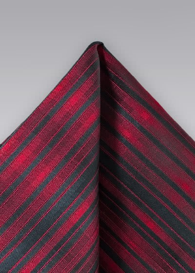 Zakdoek gestreepte structuur rood teer zwart