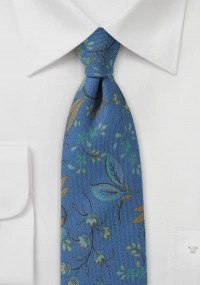 Zakelijke stropdas wol rookblauw...