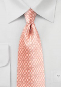 Krawatte Netz- Dessin lachsfarben Retro