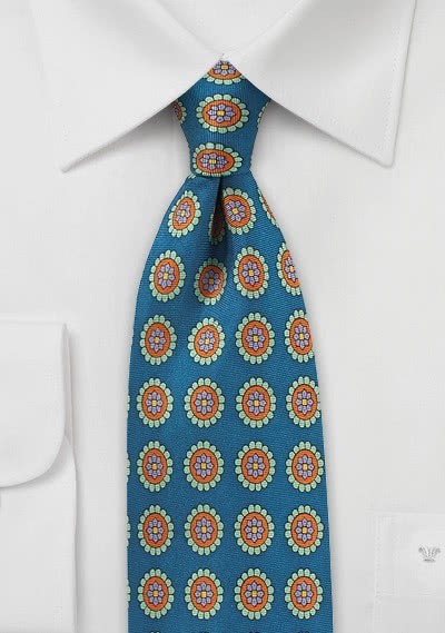 Krawatte Ornament-Dekor blau