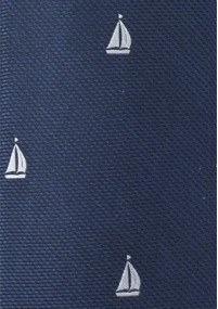 Krawatte Segelschiffe dunkelblau
