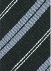 Kravatte Streifendesign asphaltschwarz