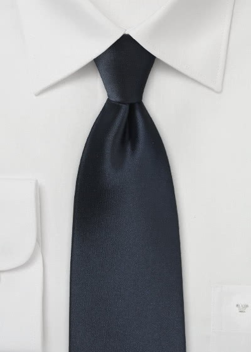 XXL-Herenstropdas marine blauw micro fiber