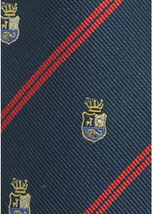 Krawatte Überlänge Wappen marineblau