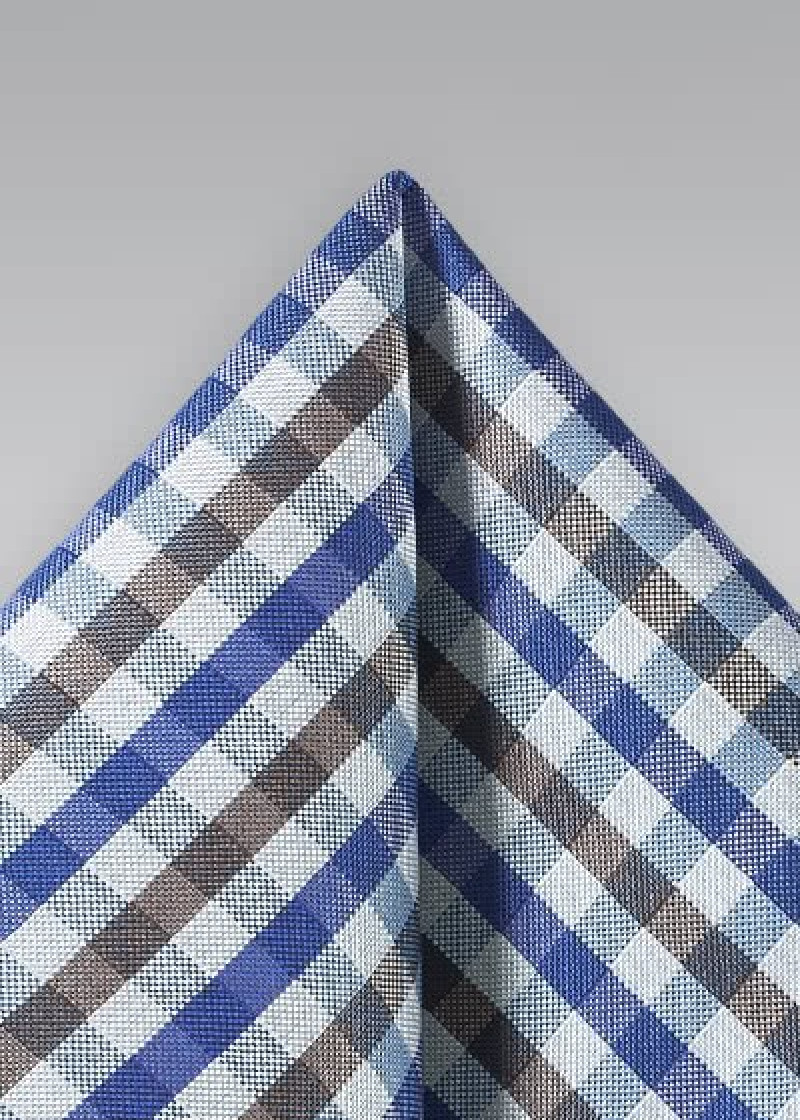 Vichy ruitje ultramarijn grijs