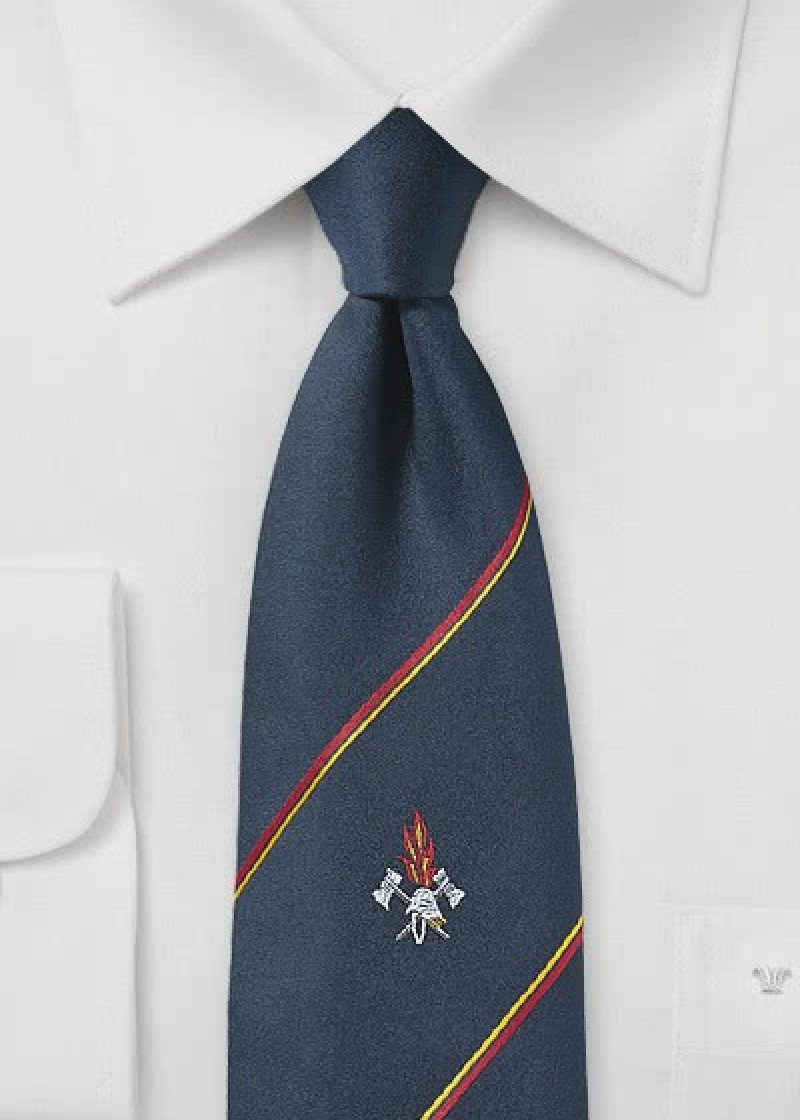 Brandweer-stropdas navy