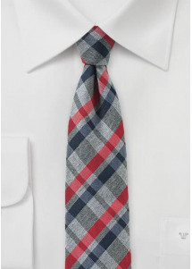Herenstropdas ruit-design kersenrood...