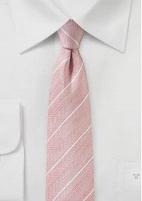 Zakelijke stropdas visgratenstructuur roze