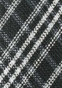 Krawatte kariert asphaltschwarz perlweiß mit Wolle