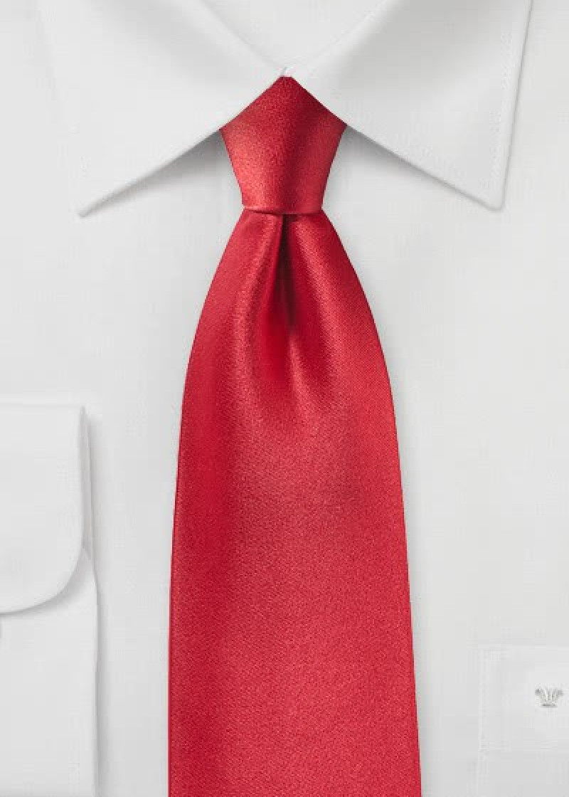 Stropdas satijnglans rood