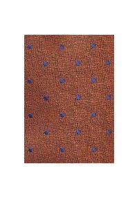 Krawatte orangerot Punkt-Pattern