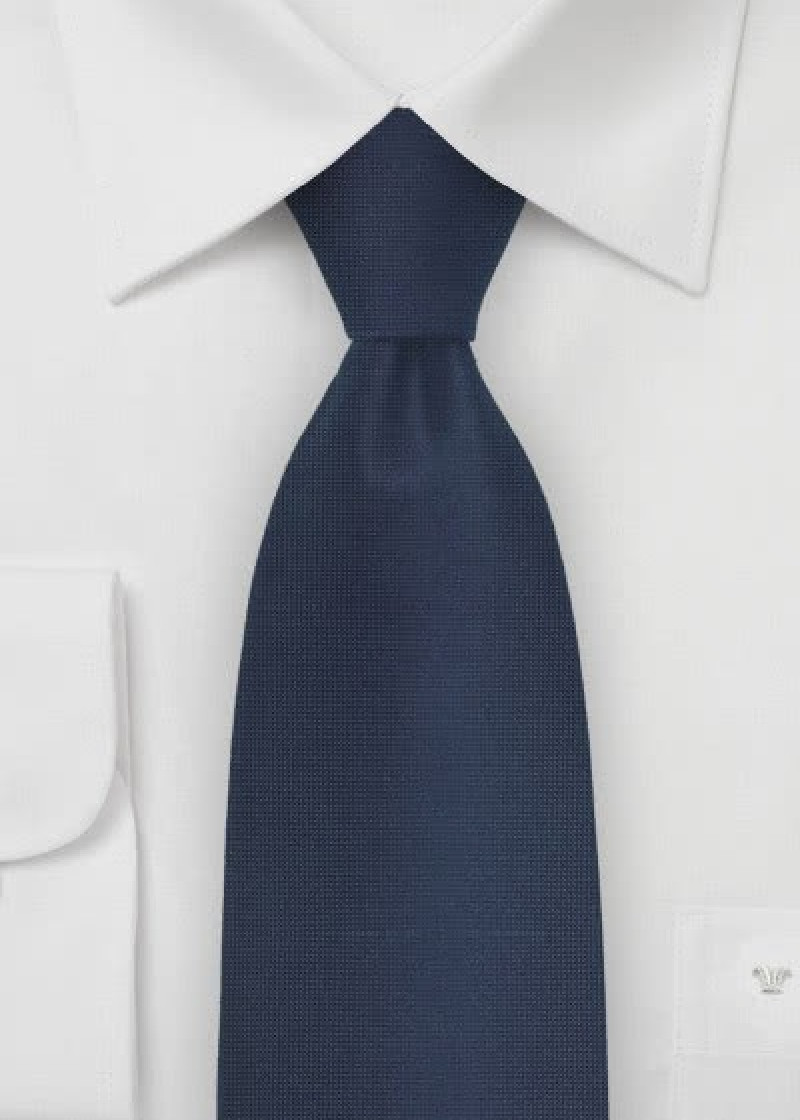 Zakelijke stropdas gestructureerd navy blauw