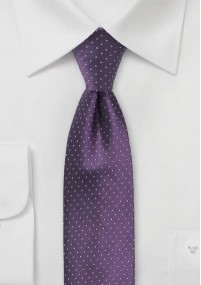 Zakelijke stropdas puntjesdesign paars...