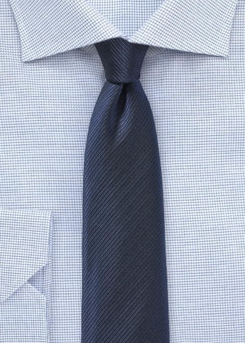 Herenstropdas strepenstructuur donkerblauw