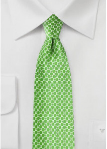 Herenstropdas roosterpatroon retro groen