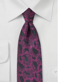 Zakelijke stropdas donkerroze...