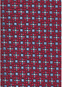 Herrenkrawatte Kästchen-Oberfläche rot himmelblau