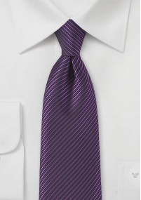 Krijtstrepen-stropdas paars