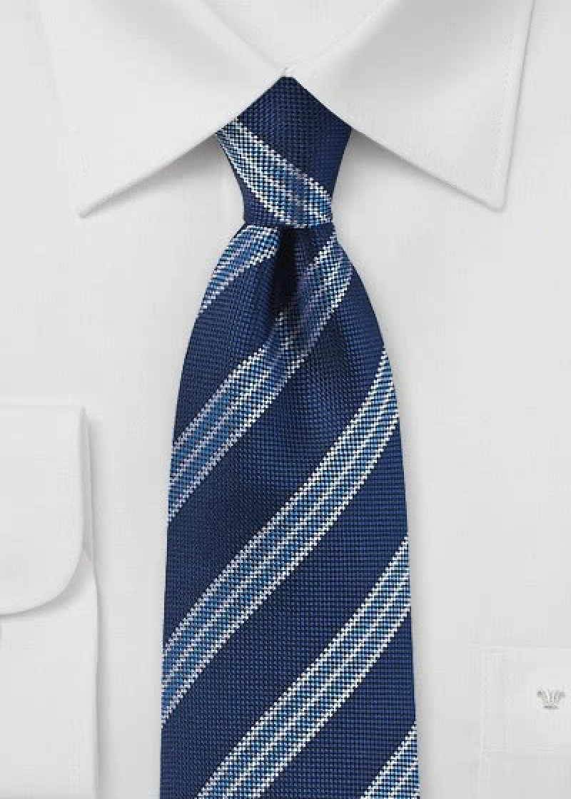 Stropdas klassiek gestreept blauw