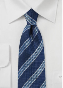 Stropdas klassiek gestreept blauw