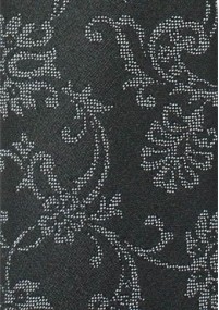 Blumenmuster-Krawatte tintenschwarz