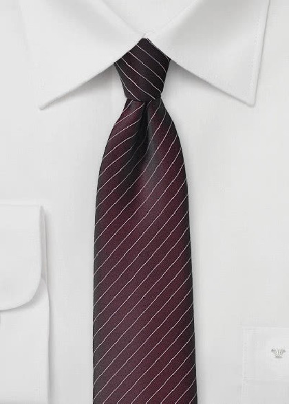 Kravatte  Pinstripe  braunrot