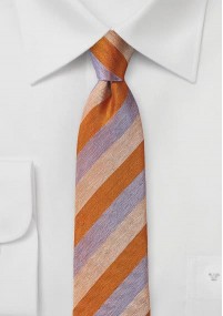 Zakelijke stropdas strepen oranje, zacht...