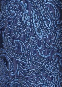Markante Krawatte Paisley-Muster royal hellblau